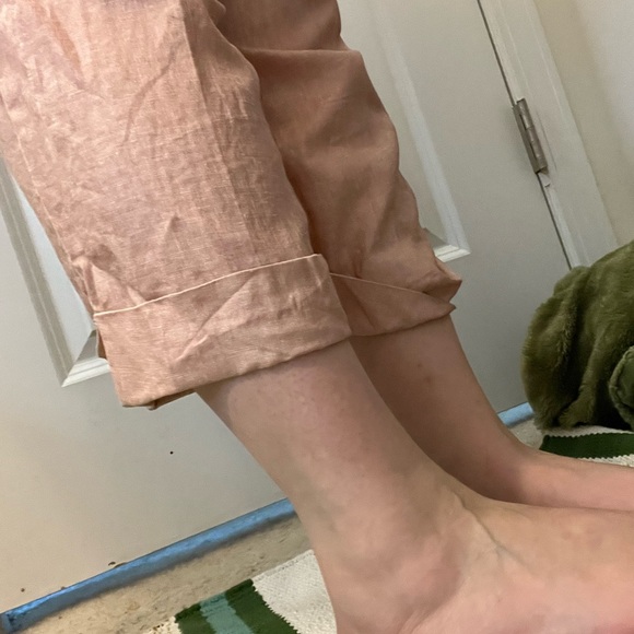 CAPRI!💙👖BIANCA NYGARD CROPS!👖💙10 RUN SMALL BEAUTIFUL METALLIC PEACH PINK EUC - Picture 14 of 16